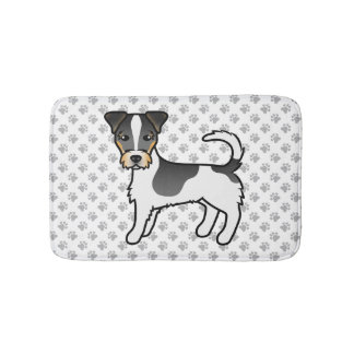 Tricolor Rough Coat Jack Russell Terrier Dog Bath Mat
