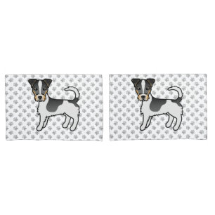 Tricolor Rough Coat Jack Russell Terrier Dog Pillow Case
