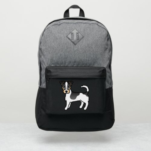 Tricolor Rough Coat Jack Russell Terrier Dog Port Authority Backpack