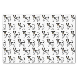 Tricolor Rough Coat Jack Russell Terrier Dogs Tissue Paper