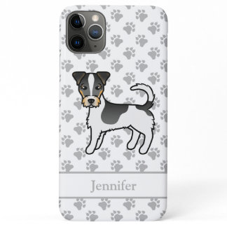 Tricolor Rough Coat Jack Russell Terrier &amp; Name iPhone 11 Pro Max Case