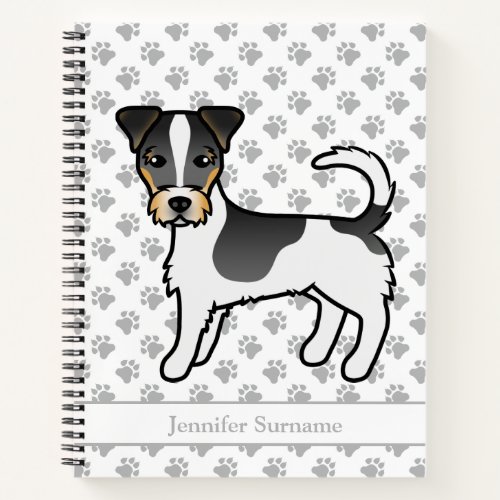 Tricolor Rough Coat Jack Russell Terrier  Name Notebook