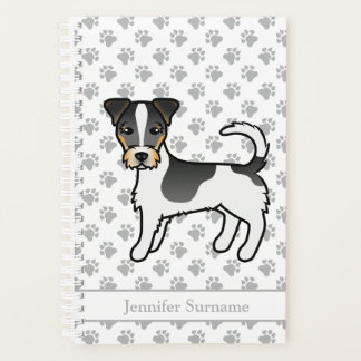 Tricolor Rough Coat Jack Russell Terrier &amp; Name Planner
