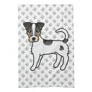 Tricolor Rough Coat Parson Russell Terrier Dog Kitchen Towel