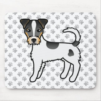 Tricolor Rough Coat Parson Russell Terrier Dog Mouse Pad