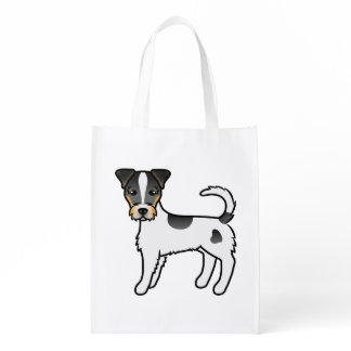 Tricolor Rough Coat Parson Russell Terrier Grocery Bag