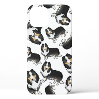 Tricolor Rough Collie Cute Cartoon Dog Pattern iPhone 12 Case