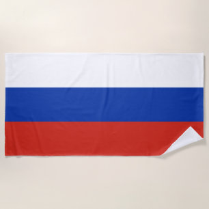 Tricolor Russia flag Beach Towel