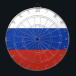 Tricolor Russia flag Dart Board<br><div class="desc">The Russian flag is composed of three horizontal stripes: white,  blue,  and red.</div>