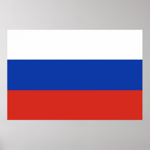 Tricolor Russia flag Poster
