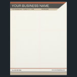 Tricolor Slant Letterhead<br><div class="desc">A slanted banner of chestnut red,  dark gray,  and beige stripes on a buffy background make this letterhead eye-catching,  professional,  and sharp.  The back is plain,  in the same buff color as the front.</div>