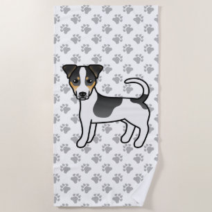 Tricolor Smooth Coat Jack Russell Terrier Dog Beach Towel