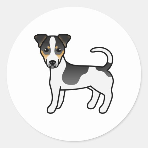 Tricolor Smooth Coat Jack Russell Terrier Dog Classic Round Sticker
