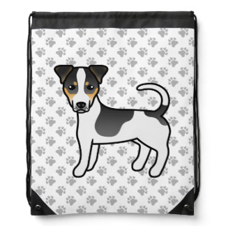 Tricolor Smooth Coat Jack Russell Terrier Dog Drawstring Bag