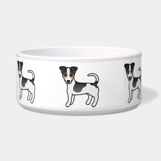 Tricolor Smooth Coat Jack Russell Terrier Dogs Bowl