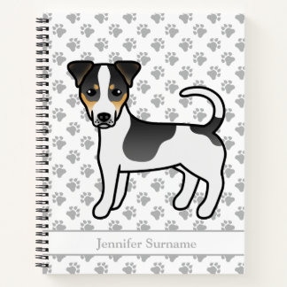 Tricolor Smooth Coat Jack Russell Terrier &amp; Name Notebook