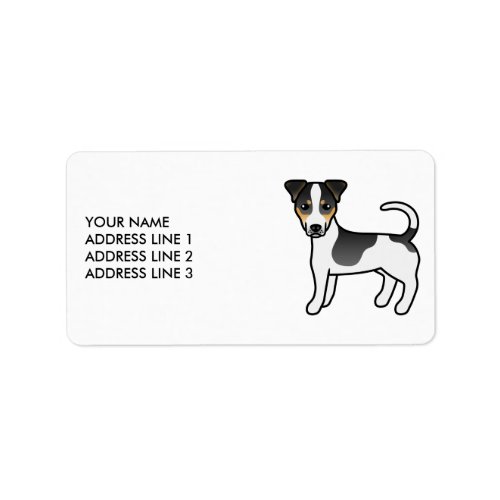 Tricolor Smooth Coat Jack Russell Terrier  Text Label
