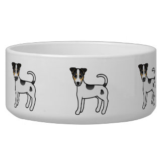 Tricolor Smooth Coat Parson Russell Terrier Dog Bowl