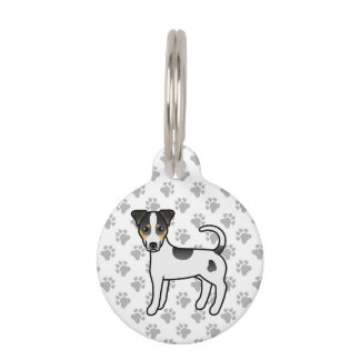 Tricolor Smooth Coat Parson Russell Terrier Dog Pet ID Tag