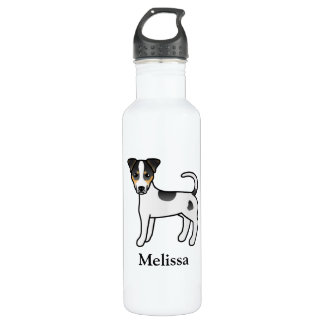 Tricolor Smooth Coat Parson Russell Terrier &amp; Name Stainless Steel Water Bottle