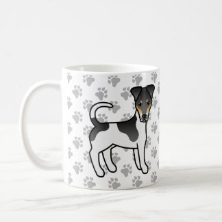 Tricolor Smooth Fox Terrier Cute Cartoon Dog Coffee Mug