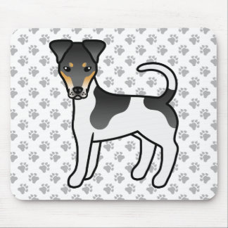 Tricolor Smooth Fox Terrier Cute Cartoon Dog Mouse Pad