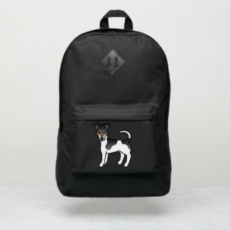 Tricolor Smooth Fox Terrier Cute Cartoon Dog Port Authority® Backpack