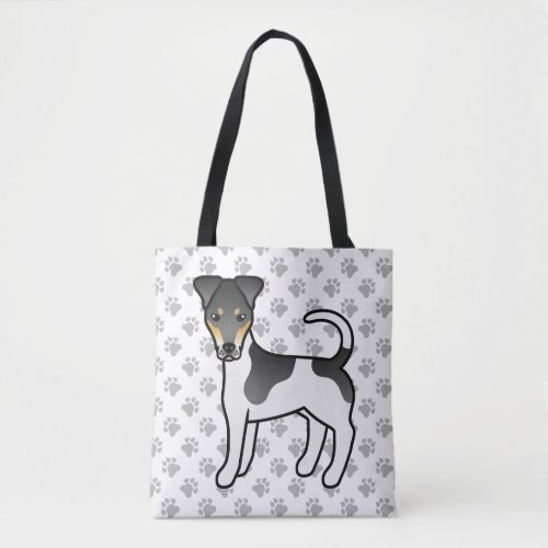 Tricolor Smooth Fox Terrier Cute Cartoon Dog Tote Bag