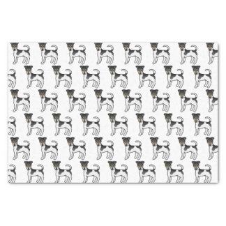 Tricolor Smooth Fox Terrier Cute Cartoon Dogs Tissue Paper
