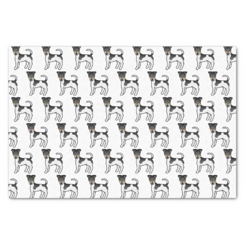 Tricolor Smooth Fox Terrier Cute Cartoon Dogs Tissue Paper