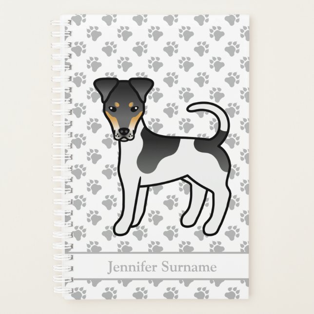 Tricolor Smooth Fox Terrier Cute Dog & Name Planner (Front)