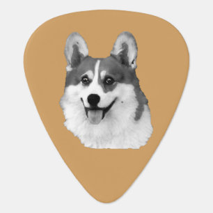 Tricolor Welsh Corgi Guitar Pick