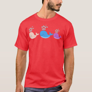 Tricolor whale T-Shirt