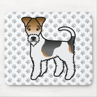 Tricolor Wire Fox Terrier Cute Cartoon Dog Mouse Pad