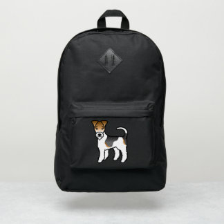 Tricolor Wire Fox Terrier Cute Cartoon Dog Port Authority® Backpack