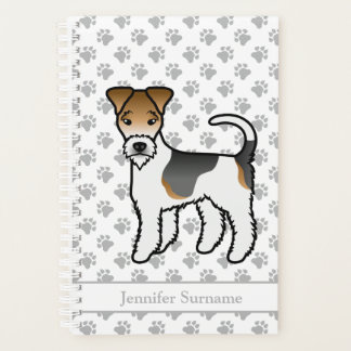 Tricolor Wire Fox Terrier Cute Dog &amp; Name Planner