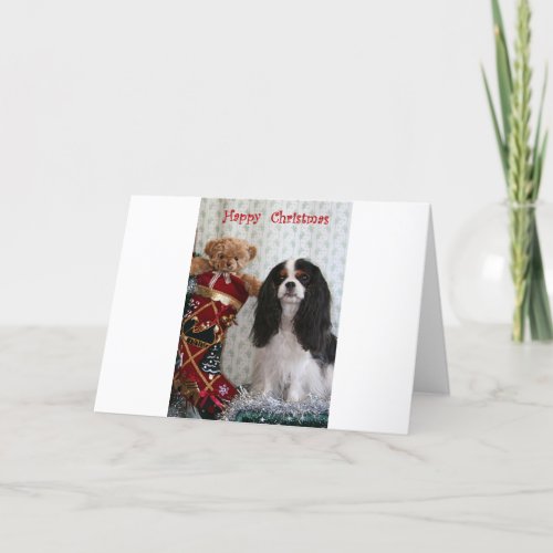 Tricolour Christmas Cavalier Holiday Card