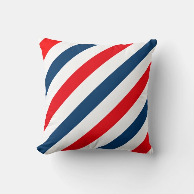 tricolour diagonal lines standard throw pillow (Front)