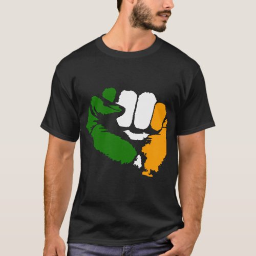 Tricolour Fist Irish Republican T_Shirt