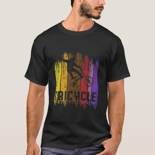 Tricycle Bicycle Colorful Bike Trike Cyclist T_Shirt