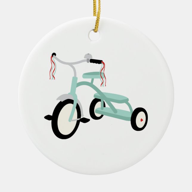 Tricycle Ceramic Ornament (Front)