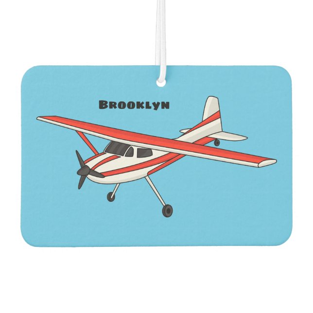 Tricycle gear aircraft cartoon air freshener (Front)