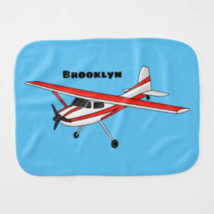 Tricycle gear aircraft cartoon baby burp cloth
