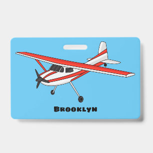 Tricycle gear aircraft cartoon  badge