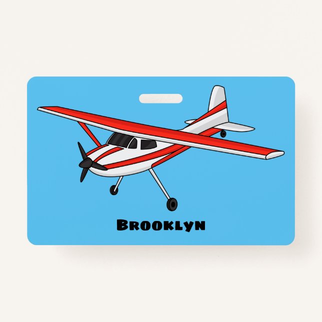 Tricycle gear aircraft cartoon  badge (Front)