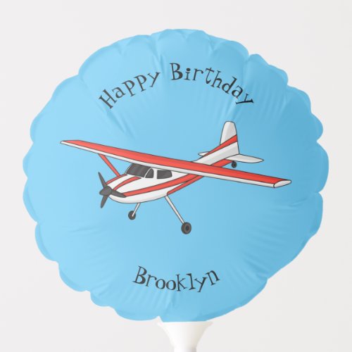 Tricycle gear aircraft cartoon balloon