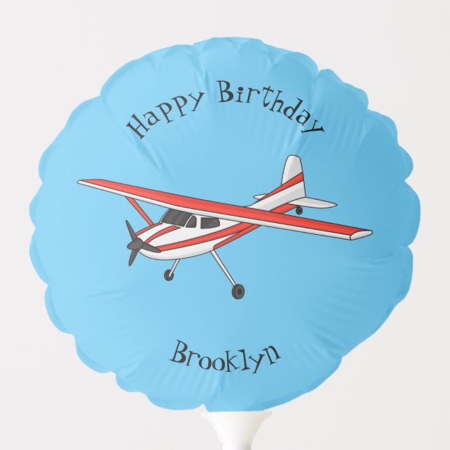 Tricycle gear aircraft cartoon balloon (Front)