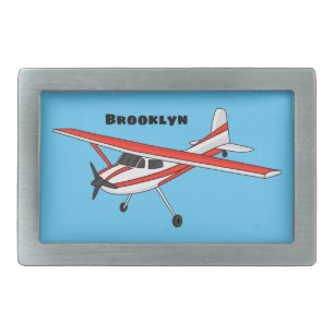 Tricycle gear aircraft cartoon belt buckle