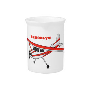 Tricycle gear aircraft cartoon beverage pitcher