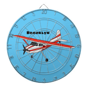 Tricycle gear aircraft cartoon  dart board